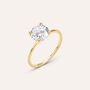 Anello Solitario Golden Dream Placcato Oro Giallo Cubic Zirconia