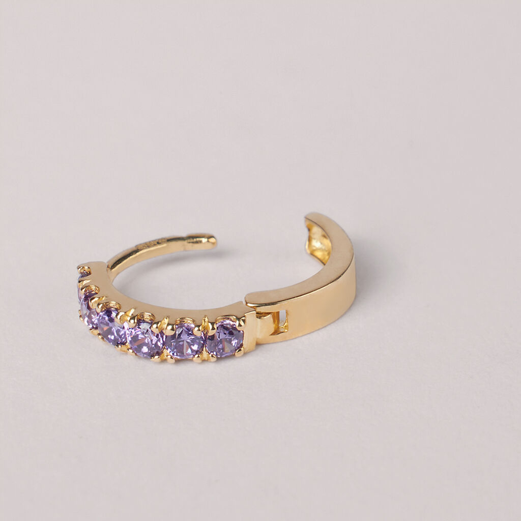 Orecchini A Cerchio Toujours Oro Giallo Cubic Zirconia