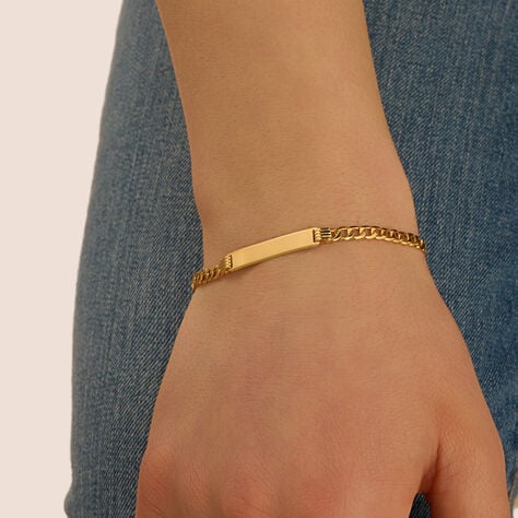 Bracciale Con Targhetta L'homme Or Oro Giallo - Bracciali con Incisione Uomo | Stroili