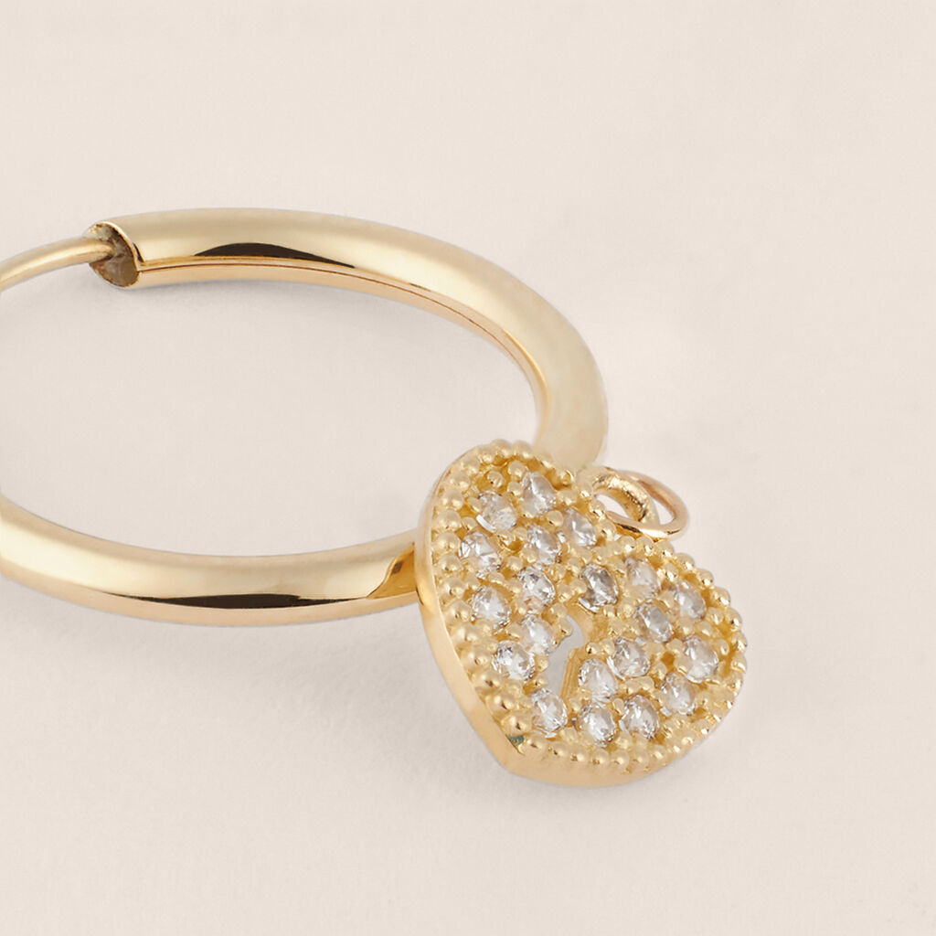 Orecchini A Cerchio Toujours Oro Giallo Cubic Zirconia