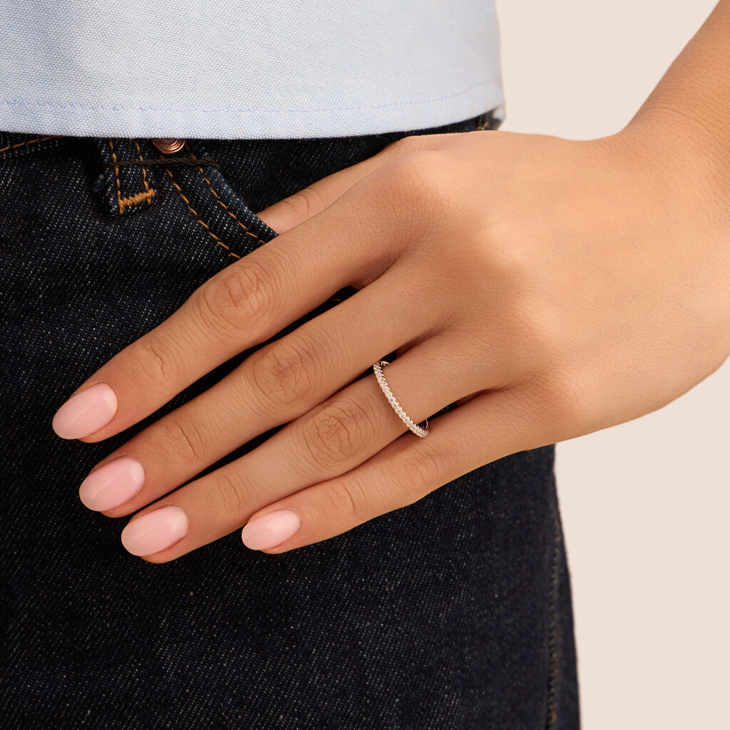 Fede Classica Eternity 1.8 mm Oro Bianco Diamante