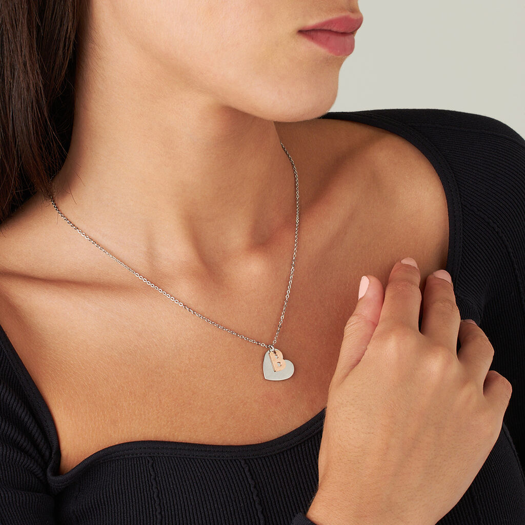 Collana Lady Chic Acciaio Bicolore Bianco / Rosa - Collane Donna | Stroili