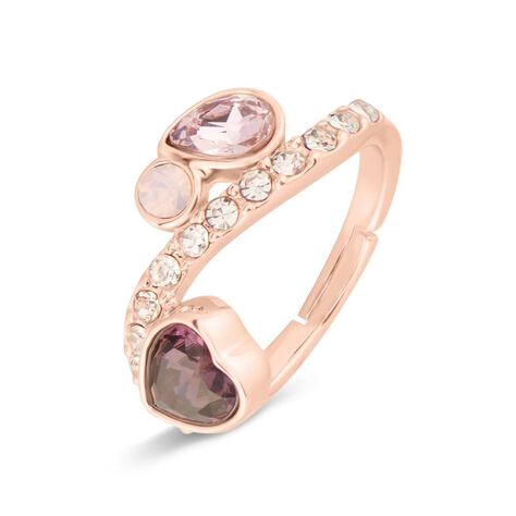 Anello Fantasia Violet Ottone Rosa Cristallo - Anelli con Pietre Donna | Stroili