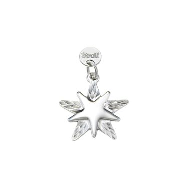 Charm in argento rodiato diamantato