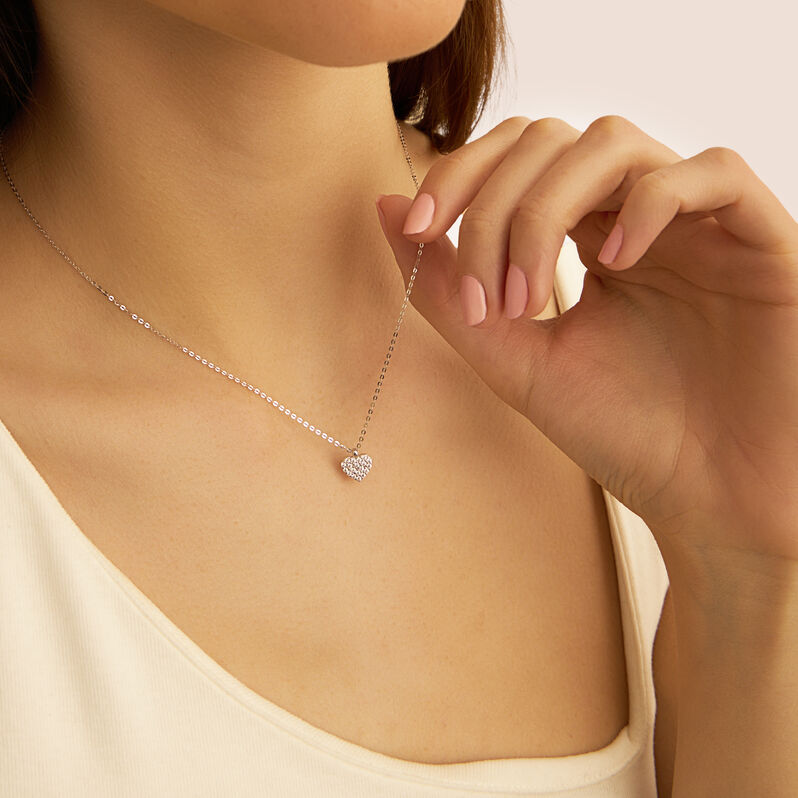 Collana Claire Oro Bianco Cubic Zirconia - Collane Donna | Stroili