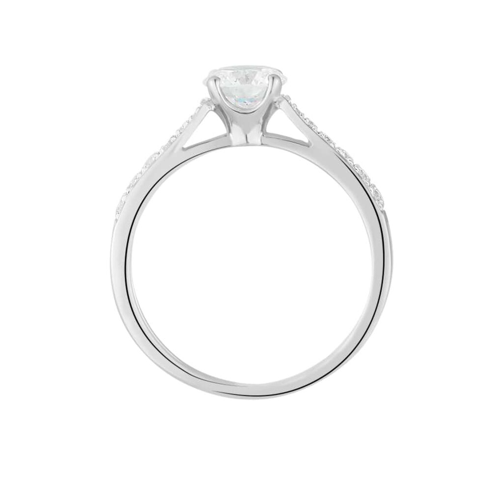 Anello Solitario Diamade Oro Bianco Diamante Lab-Grown