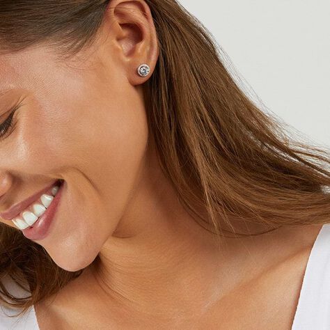 Orecchini Lobo Punto Luce Claire Oro Bianco Cubic Zirconia - Orecchini a Lobo Donna | Stroili