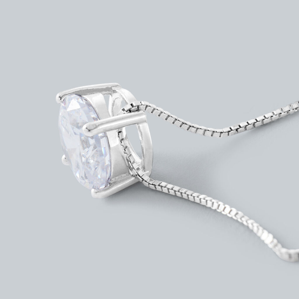 Collana Punto Luce Silver Elegance Argento Rodiato Cubic Zirconia -  Donna | Stroili
