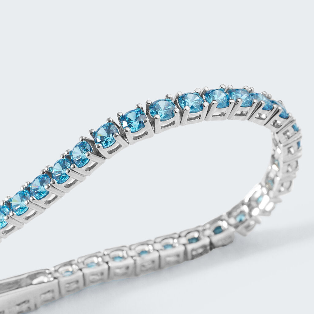 Bracciale Tennis Silver Rainbow Argento Rodiato Cubic Zirconia - Bracciali Tennis Donna | Stroili