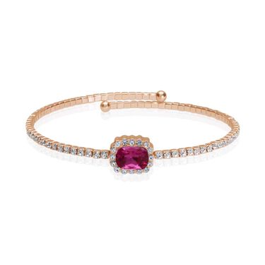 Bangle Romantic Shine Metallo Rosa Cristallo