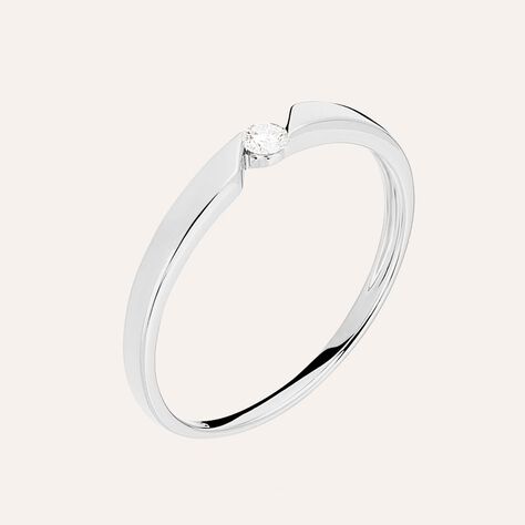 Anello Solitario Grace Oro Bianco Diamante - Anelli con Pietre Donna | Stroili