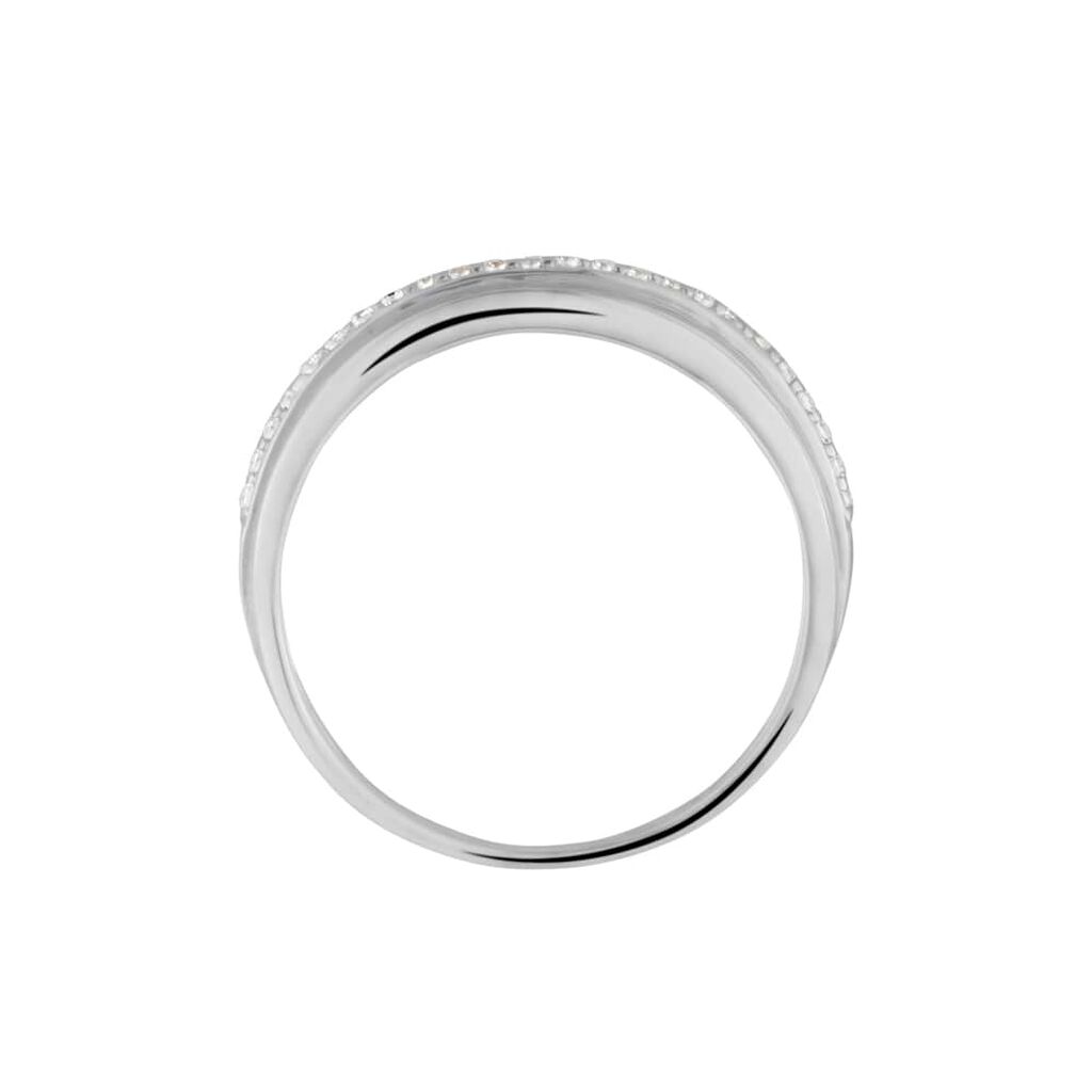 Anello Fascia Claire Oro Bianco Cubic Zirconia - Anelli con Pietre Donna | Stroili