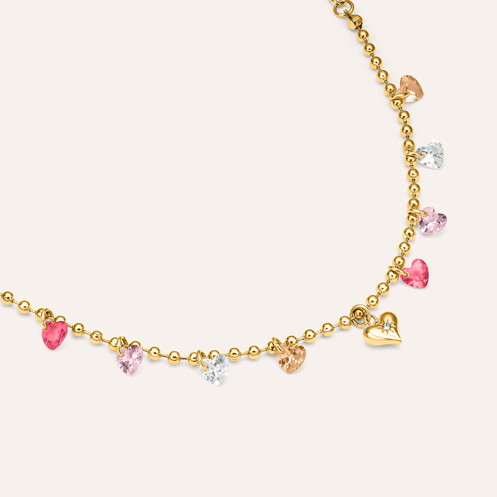 Bracciale Lady Chic Acciaio Dorato Cristallo - Bracciali Love Donna | Stroili