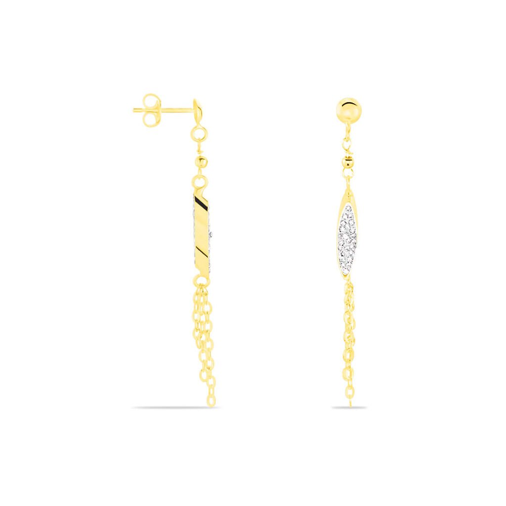 Orecchini Pendenti Crystal Gold Oro Giallo Cristallo - Orecchini Pendenti Donna | Stroili