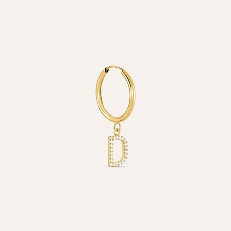 Mono Orecchino A Cerchio Toujours Oro Giallo Cubic Zirconia - Mono Orecchino Donna | Stroili
