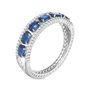 Anello Fascia Charlotte Oro Bianco Zaffiro Diamante