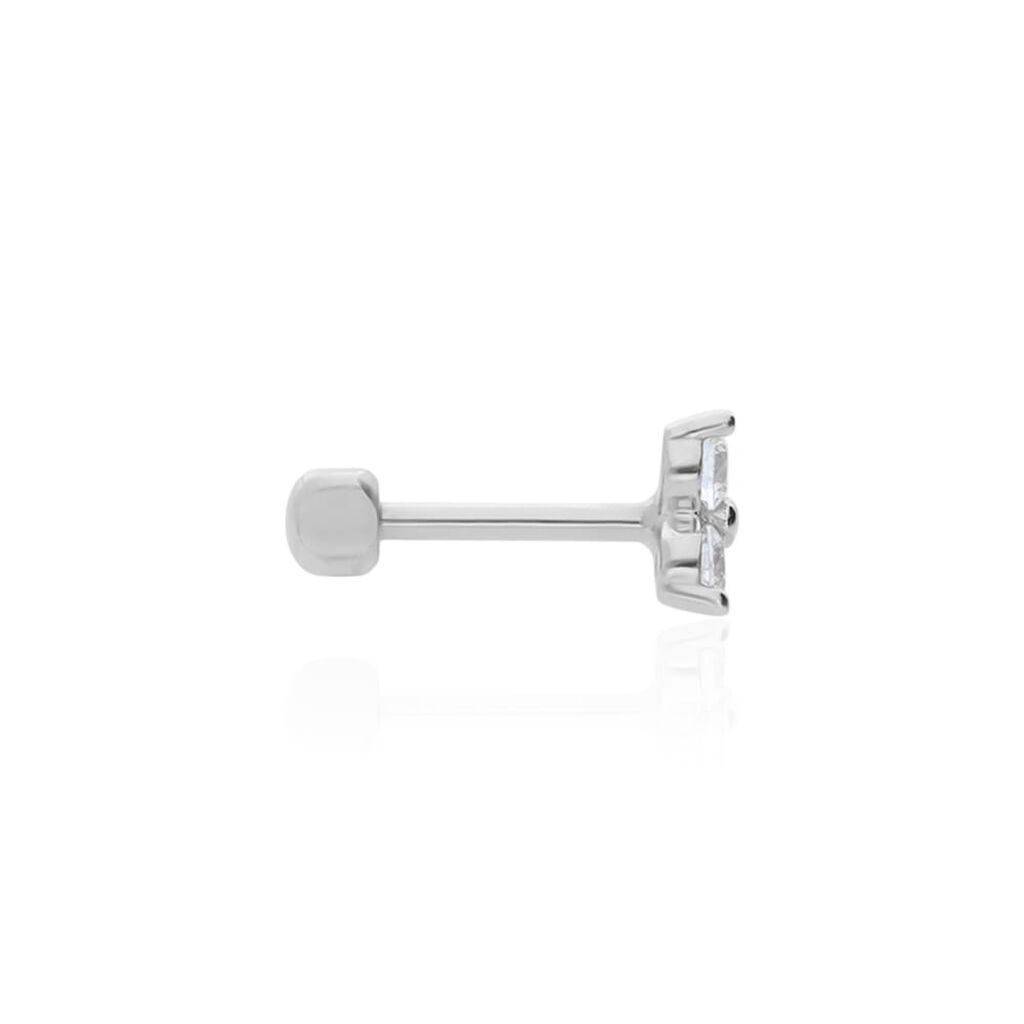 Piercing Orecchio Tragus Helix Conch Ear Shine Oro Bianco Cubic Zirconia - Piercing Orecchio Donna | Stroili