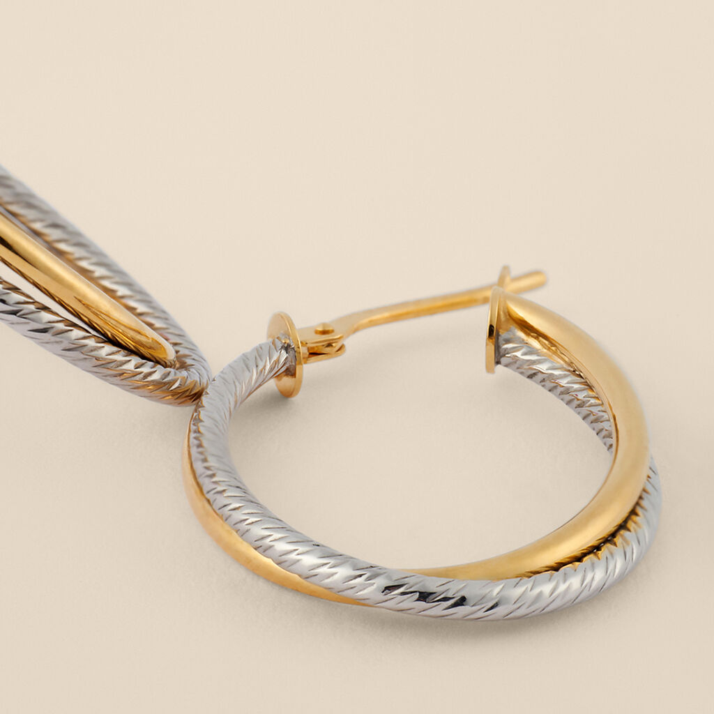 Orecchini A Cerchio Toujours Oro Bicolore