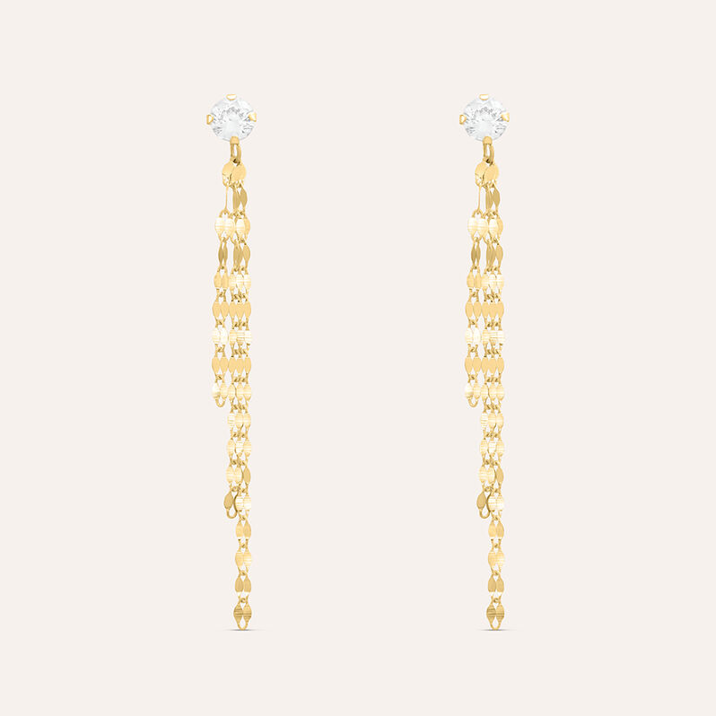 Orecchini Pendenti Claire Oro Giallo Cubic Zirconia - Orecchini Pendenti Donna | Stroili