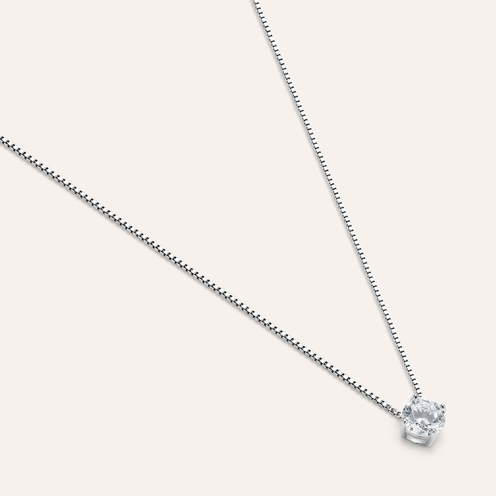 Collana Punto Luce Silver Elegance Argento Rodiato Cubic Zirconia