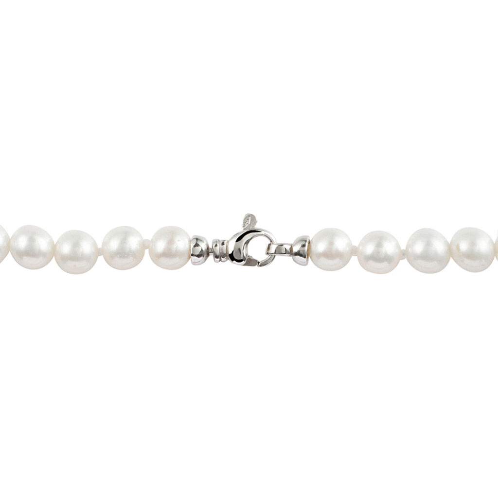 Collana Gabrielle Precious Oro Bianco Perla D'Acqua Dolce Diamante