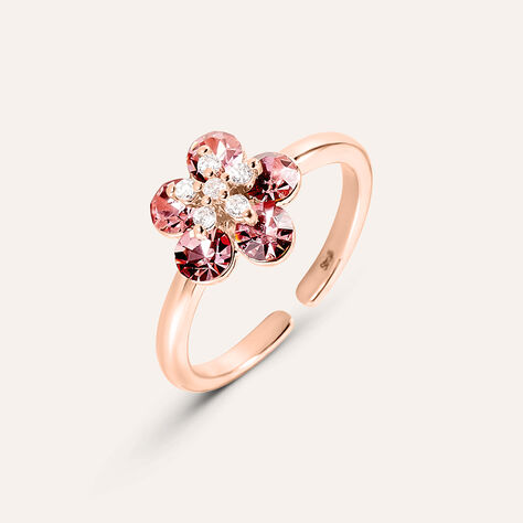 Anello Fantasia Romantic Shine Ottone Rosa Cristallo - Anelli con Pietre Donna | Stroili