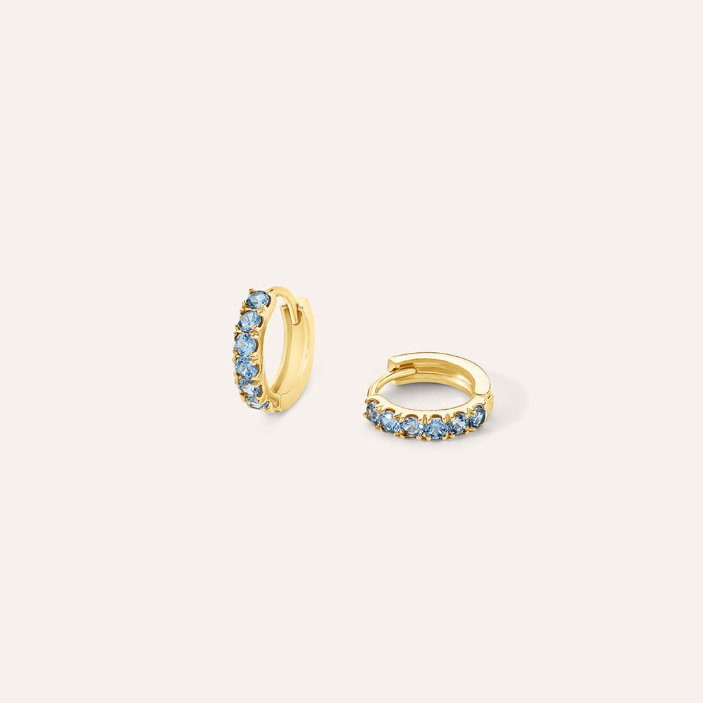 Orecchini A Cerchio Toujours Oro Giallo Cubic Zirconia