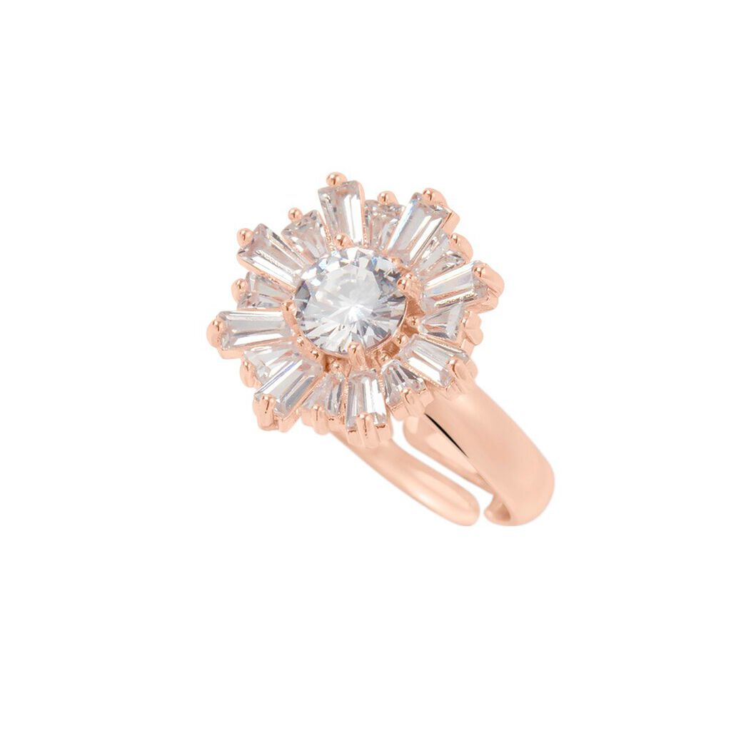 Anello Fantasia Romantic Shine Metallo Rosa Cristallo - Anelli con Pietre Donna | Stroili