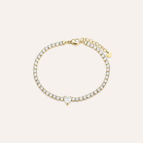 Bracciale Aura Acciaio Dorato Cristallo - Bracciali Love Donna | Stroili