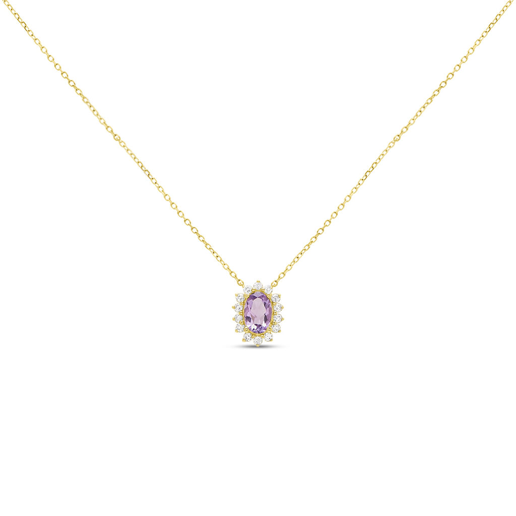Collana Amélie Oro Giallo Ametista Cubic Zirconia - Collane Donna | Stroili
