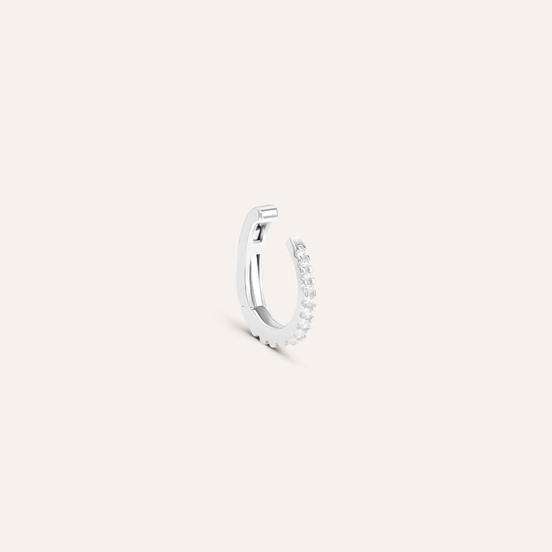 Ear Cuff Bon Ton Oro Bianco Cubic Zirconia - Ear Cuff Donna | Stroili