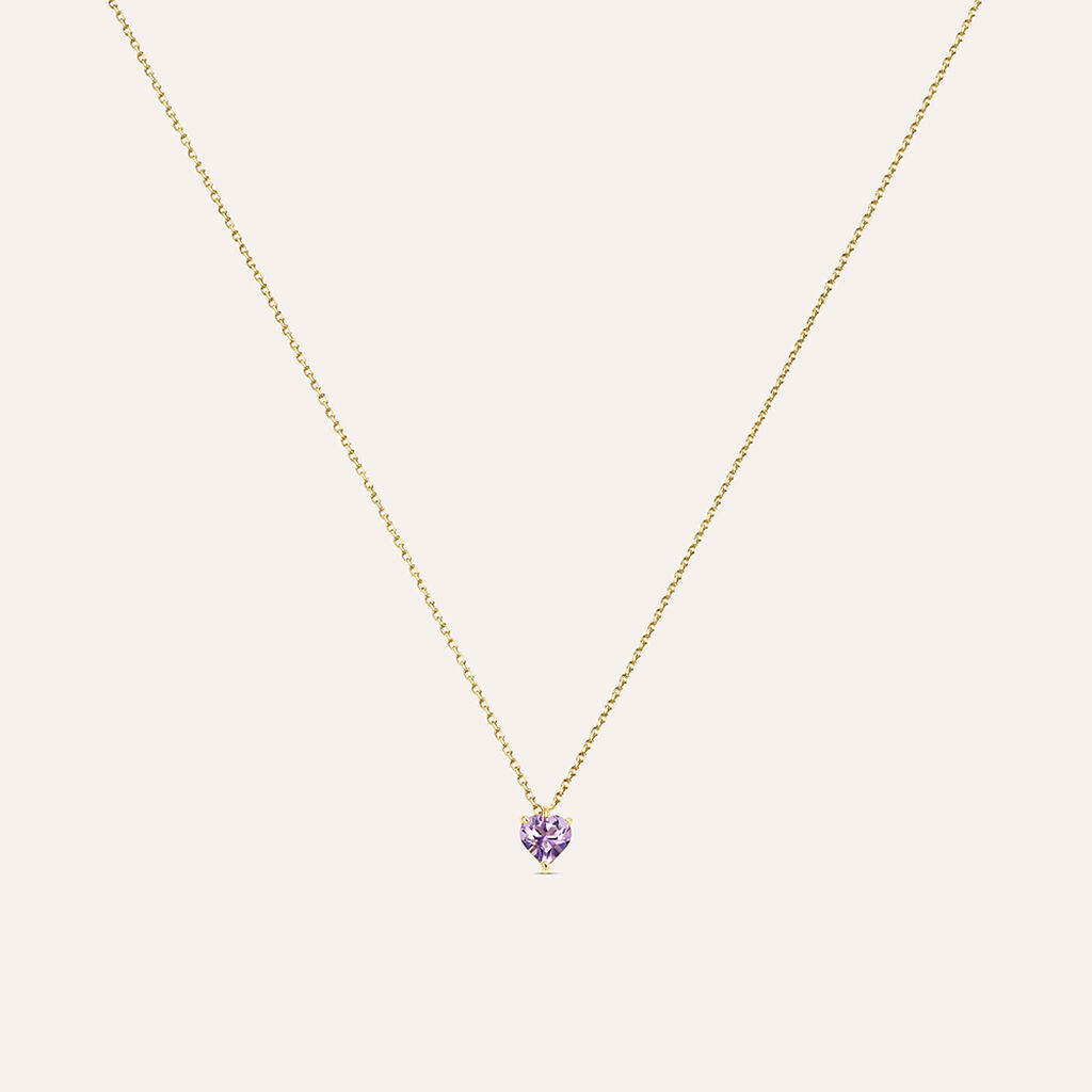 Collana Punto Luce Amélie Oro Giallo Ametista - Collane Punto Luce Donna | Stroili