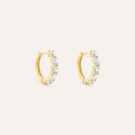 Orecchini A Cerchio Claire Oro Giallo Cubic Zirconia - Orecchini a Cerchio Donna | Stroili