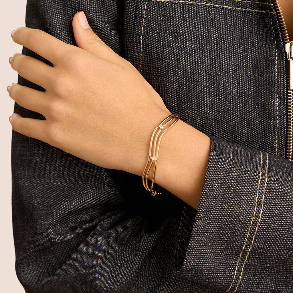 Bangle Diamade Glam Oro Giallo Diamante Lab-Grown