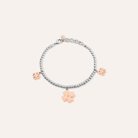 Bracciale Lady Chic Acciaio Bicolore Bianco / Rosa Cristallo - Bracciali Donna | Stroili