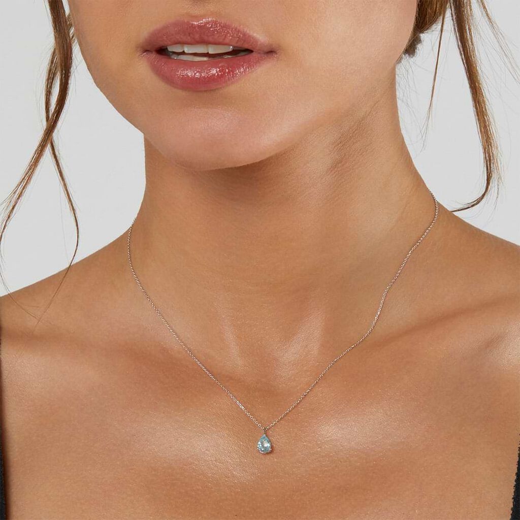Collana Punto Luce Amélie Oro Bianco Topazio - Collane Punto Luce Donna | Stroili