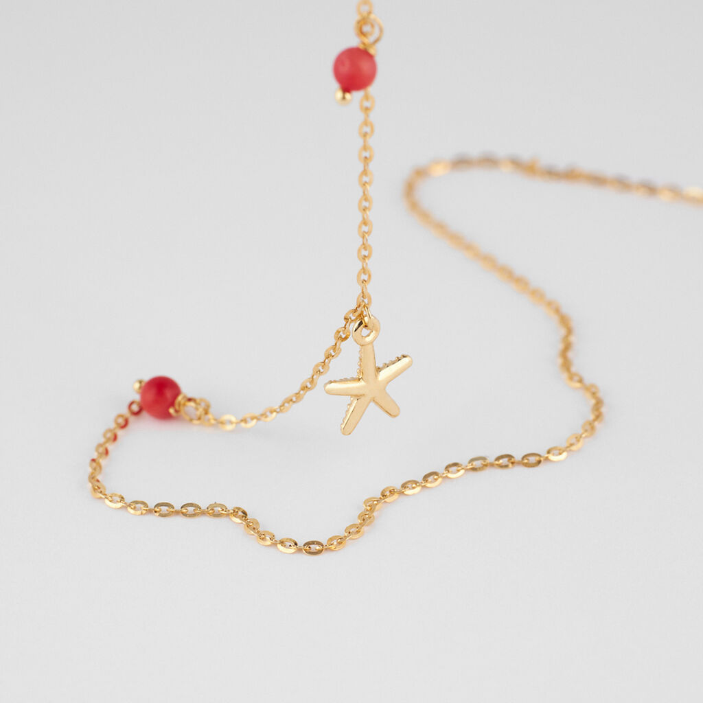 Collana Beverly Oro Giallo Corallo