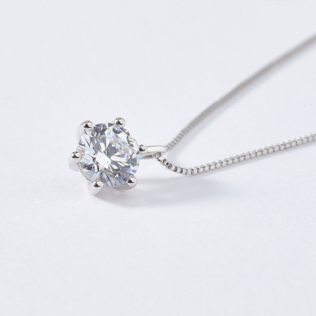 Collana Punto Luce Claire Oro Bianco Cubic Zirconia - Collane Punto Luce Donna | Stroili