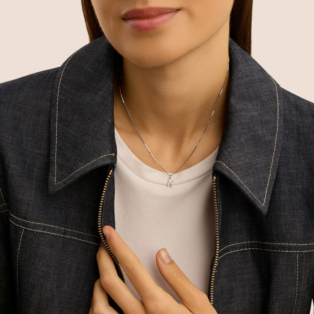 Pendente Love Beats Argento Rodiato Cubic Zirconia