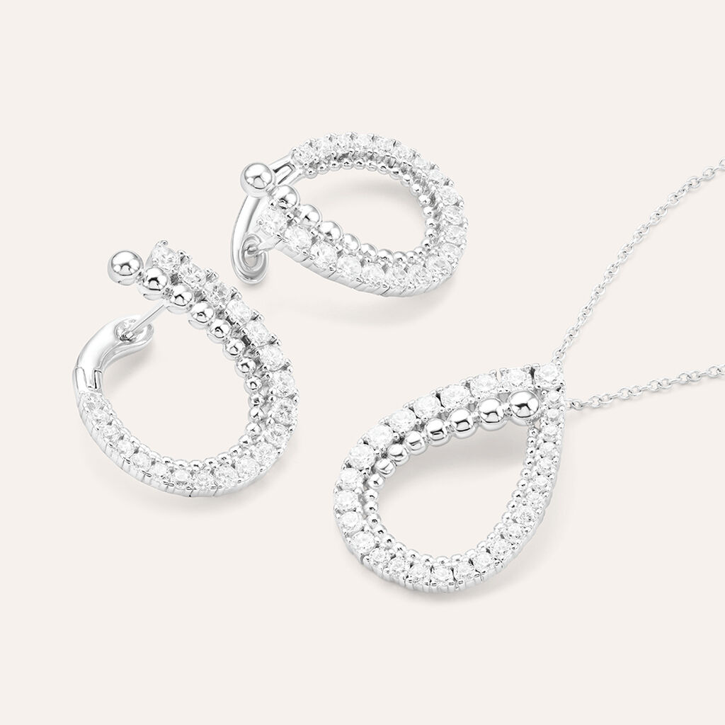 Collana Silver Shine Argento Rodiato Cubic Zirconia