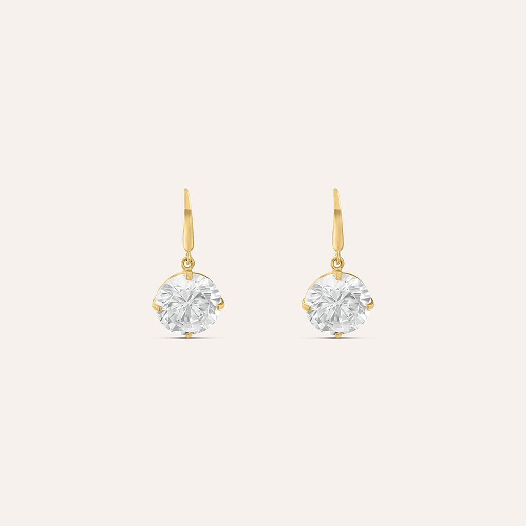 Orecchini Lobo Punto Luce Claire Oro Giallo Cubic Zirconia - Orecchini a Lobo Donna | Stroili