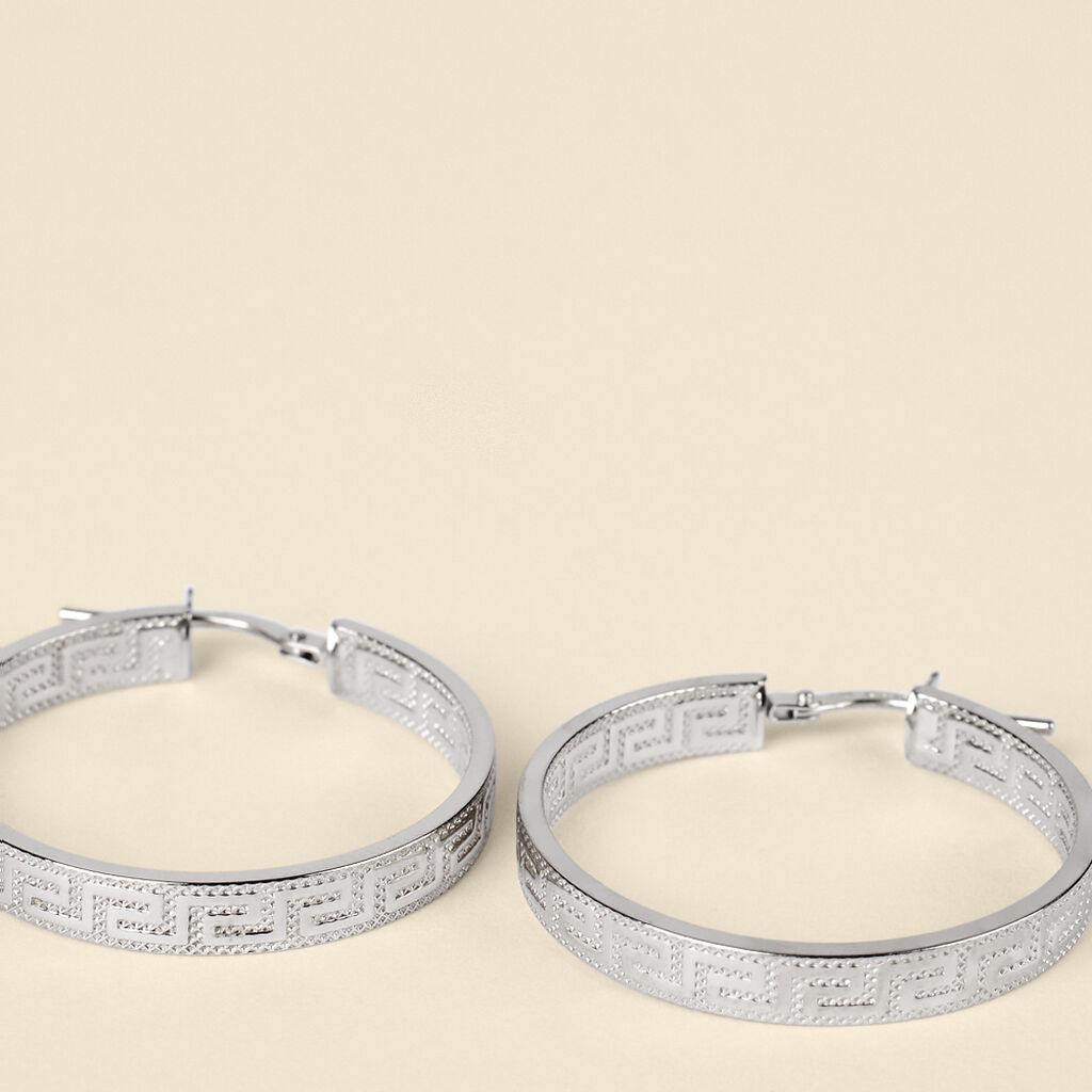 Orecchini A Cerchio Toujours Oro Bianco