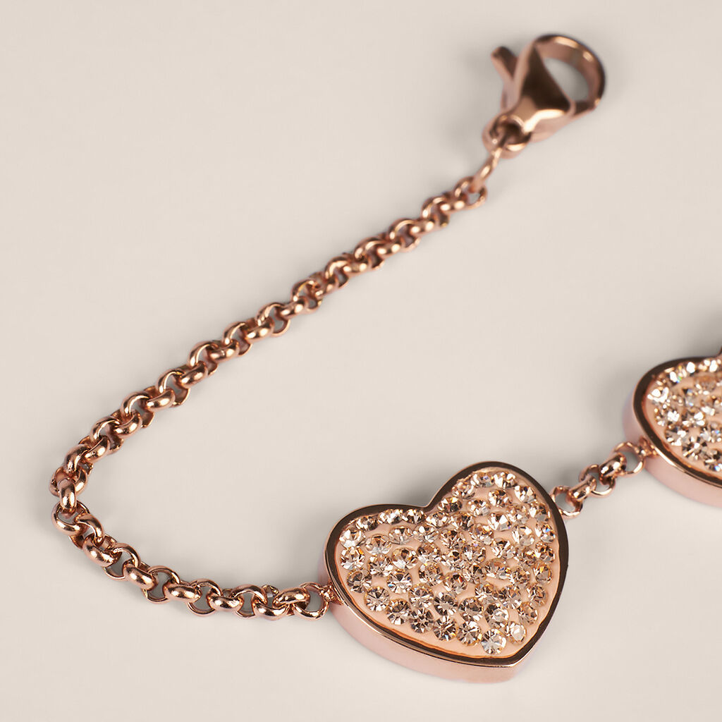 Bracciale Aura Acciaio Rosa Cristallo