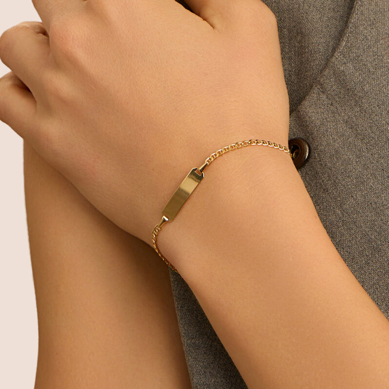 Bracciale Con Targhetta Religious Gold Oro Giallo - Bracciali Bambino | Stroili