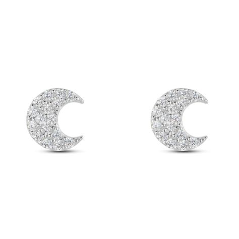 Orecchini Lobo Claire Oro Bianco Cubic Zirconia - Orecchini a Lobo Donna | Stroili