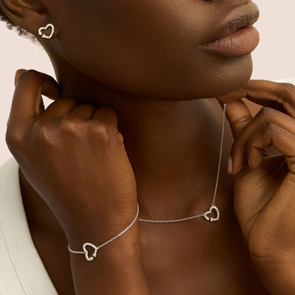 Collana Silver Moments Argento Rodiato Cubic Zirconia