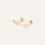 Piercing Orecchio Trilogy Diamade Glam Oro Giallo Diamante Lab-Grown