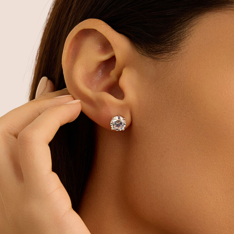 Orecchini Lobo Punto Luce Silver Elegance Argento Rodiato Cubic Zirconia - Orecchini a Lobo Donna | Stroili