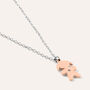 Collana Sunrise Acciaio Bicolore Bianco / Rosa Cristallo