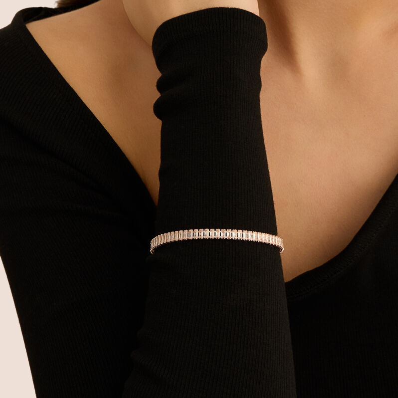 Bracciale Tennis Romantic Shine Metallo Cristallo - Bracciali Tennis Donna | Stroili